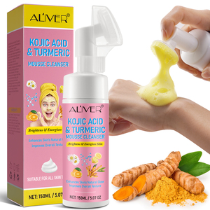 <span class=keywords><strong>ALIVER</strong></span> 150ML Soin du visage, nettoyant visage en mousse pour éliminer l'acné, les boutons, les taches brunes, nettoyage en profondeur, acide kojique, curcuma - Product Image 3