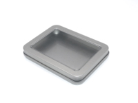 Boîte en métal rectangulaire transparente avec couvercle, idéale pour l'emballage cadeau, la présentation et le stockage alimentaire (qualité alimentaire)