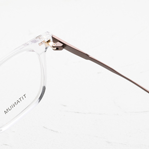 Gafas Transparentes Rectangulares con Montura Completa, Color Marrón Sólido, Anti-UV, Ligeras, Unisex, para Adultos, Monturas para Corrección de la Visión - Product Image 2