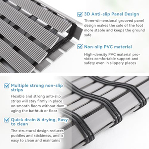 Chống trượt PVC Dải Thảm spa tắm Mat hiện đại kỵ nước không thấm nước thoát nước Mat Hollow ra lưới Thảm Bathmat cho phòng tắm - Product Image 3