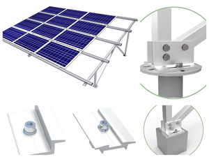 Venta al por Mayor de Fábrica, Productos Más Vendidos, Planta de Energía de Paneles Solares, Popular Sistema de Montaje Solar de Acero para Suelo - Product Image 4