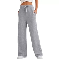 Pantalones Deportivos de Cintura Alta para Mujer, Estilo Hip Hop, con Cordón Ajustable, Transpirables, Cómodos, de Corte Holgado y Largos