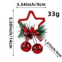 Ornement cloche étoile de Noël, décoration DIY pour sapin de Noël, accessoire de présentation cloche à nœud