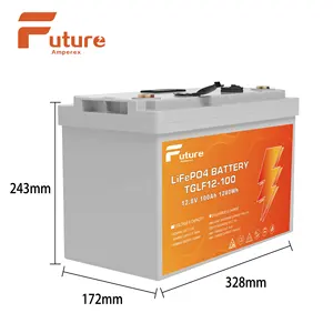 12V Lithium-Ionen-Batterie LCD 12V 100Ah 150ah Deep Cycle 6500 Zyklen 12,8 V 100Ah Lifepo4 200Ah Lithium batterie