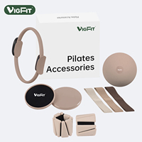 Ballon de yoga, accessoires de Pilates, anneau de résistance personnalisé pour cheville et poignet, kit de Pilates en silicone, bande de résistance en tissu, plaque coulissante personnalisée