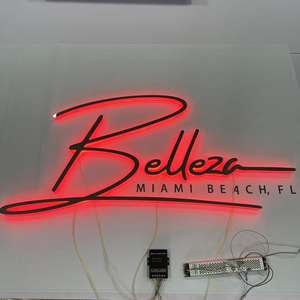 Letrero retroiluminado 3D, letrero <span class=keywords><strong>Led</strong></span> personalizado para exteriores, letrero con logotipo de letrero <span class=keywords><strong>Led</strong></span> para restaurantes temáticos, lugares de boda - Product Image 4