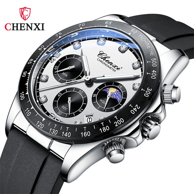 CHENXI 958B Classic Custom Brand Men Timepiece Best Genuine Leather Band Waterproof Date Display in Stock Casual Hand Watch