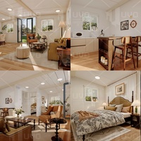Maison préfabriquée de luxe de 40 pieds pliable et extensible Maison mobile modulaire de 3 chambres à coucher avec salle de bain complète pour USA Resort