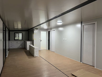 Maison modulaire préfabriquée de luxe avec 2 chambres, 1 salle de bain, bureau extensible, maison conteneur, maisons modulaires