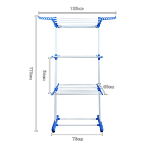 Nhà gấp Kính thiên văn sàn đứng đôi cực quần áo giá có thể gập lại treo vải khô Giá kim loại sắt quần áo máy sấy giá - Product Image 6