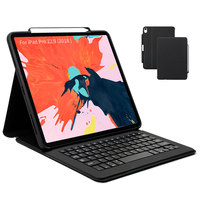 Geïntegreerde Schokbestendig Waterdicht Smart Cover Folio Gevallen Met Toetsenbord Potlood Houder Voor Ipad Pro 12.9 Inch 2021 2020 2018