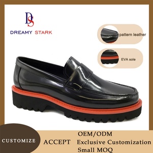 Handmade Italian Pattern Leather High Quality Genuine Glossy Leather Loafer Custom logo Brand Original <b>Men</b> <b>Dress</b> Shoes&oxford - Product Image 3