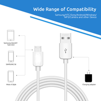 Cable usb clásico para android y iphone, micro usb original, color blanco y negro, gran oferta, precio barato