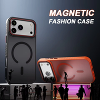 Coque de protection rigide semi-perméable en TPU+PC magnétique officielle, style Ins, toucher mat, pour iPhone 17 Pro Max