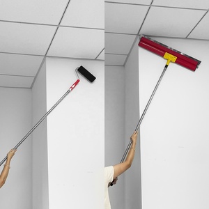 Kit de 12 Spatules à Enduit avec Manche Télescopique, Rouleau de 9 Pouces, Grattoir Arc, Lames Remplaçables, Boîte de Rangement pour Enduit Mural et Revêtements - Product Image 6