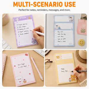 Bloc de Notas con Dibujos Animados, Autoadhesivo, Papel de Escritura Premium, Papelería Personalizada para la Escuela, Oficina, Planificador Diario - Product Image 3
