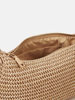 Sac à bandoulière en paille élégant pour femme avec fermeture éclair, de haute qualité, solide et durable, pour le travail quotidien, en crochet, capacité 2-2,9 L