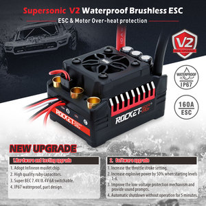 Xt60 प्लग ब्रशलेस Esc 160a उच्च शक्ति के क्यूबेक 7.4v/8.4v 6a रेडियो नियंत्रण rc कार 1/8 वें 1/7 वें ट्रक बुगी राक्षस राक्षस - Product Image 3