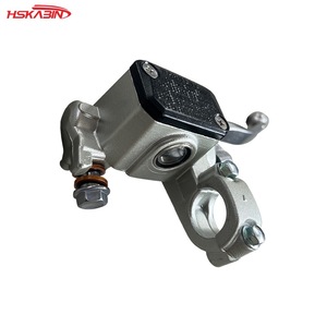 Pièces de motocross KTM, cylindre supérieur de frein avant blanc argenté EF350 avec poignée pliable - Product Image 5