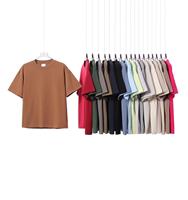 RUICHI Custom Unisex 100% katoenen 300gsm crew neck effen shirts voor heren in de zomer
