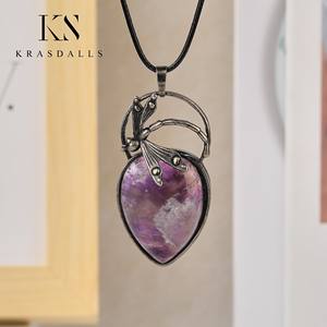 เครื่องประดับจี้แมลงปอรูปลูกแพร์<span class=keywords><strong>พลอย</strong></span>สีเขียวเทอร์ควอยซ์จาก Lapis Lazuli <span class=keywords><strong>พลอย</strong></span>สีเขียววีนัสทำด้วยมือ - Product Image 4