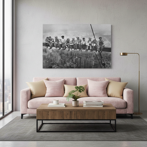 Impression sur toile d'un vieux tableau photo de construction de New York : Déjeuner sur un gratte-ciel, TOILE ENVELOPPEE - Product Image 3