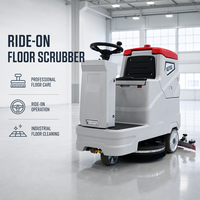 Nouvelle autolaveuse électrique autoportée de 660 mm avec batteries et réservoirs de 80L/90L, autopropulsée pour entrepôts et usines