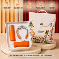 Özel Hediye Seti İzoleli Matara Boyun Masaj Aleti Şemsiye İş Müşterisi Özelleştirilmiş Fabrika Direkt Çalışan Ödülü Stokta OEM