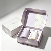 Boîte d'expédition personnalisée en carton ondulé avec fermeture à rabat pour cosmétiques, idéale pour les abonnements de soins de la peau et les emballages cadeaux
