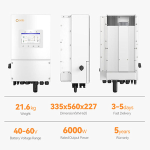 <span class=keywords><strong>Inverter</strong></span> Ibrido Solare <span class=keywords><strong>Solis</strong></span> 3kw 3.6kw 5kw 6kw 8kw 10kw a Bassa Tensione Monofase Onda Pura per Pannelli Solari - Product Image 5