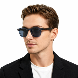 Gafas de Sol Unisex Retro Ligeras con Logotipo Personalizado, Montura Cuadrada Completa de Acrílico y Propionato, Degradado, UV400 - Product Image 2