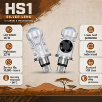 Phare avant compact mini bi-LED RCD DSWH131L OEM ODM Moto Vendor 6000K Blanc Glacé IP68 Étanche 1,8 Pouces ECE/FMVSS