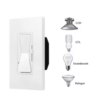 Keygma US Standard Gradateur LED à 3 voies avec connexion de fil traditionnelle Charge maximale de 300W pour lumières LED