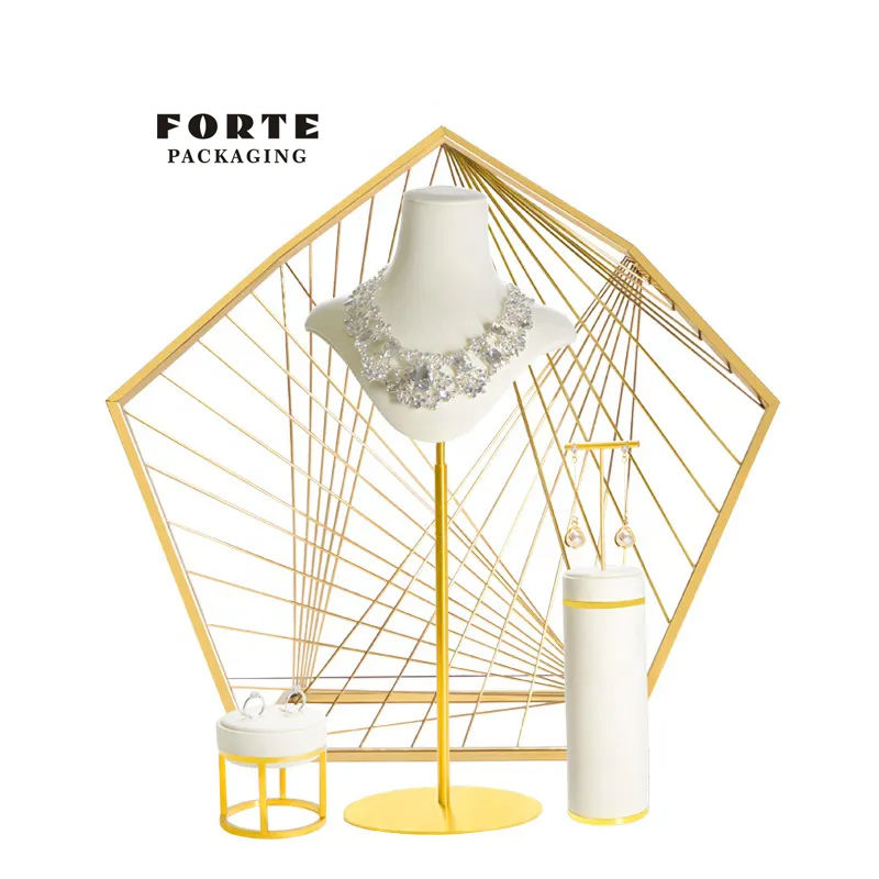 FORTE Creamy-white Earring Mannequin Jewelry Display Set 'jewlery' Display  Stand