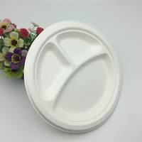 Assiettes de camping en bagasse de canne à sucre de 6, 7, 8, 9, 10 pouces – Offre Spéciale Assiettes biodégradables en bagasse
