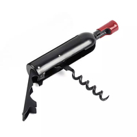 Tire-bouchon magnétique en métal pour bouteille de vin, mini-tire-bouchon, ouvre-bouteille facile à utiliser pour la maison ou le bar, noir