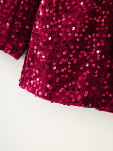 Blazer ample à sequins pour femme, style hiver 2025, nouveau style tendance, personnalisé, polyvalent, col à empiècements, <span class=keywords><strong>ceinture</strong></span> décorative - Product Image 4