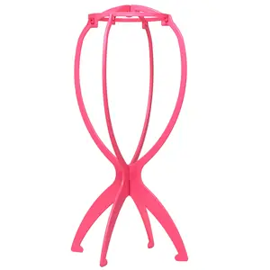 Portable Plastic Folding Holder Hairpieces Display Tool Stable Dryer Wig Stand
