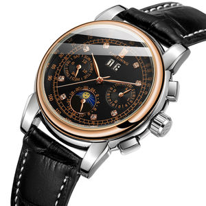 Forsining Nouvelle arrivée <span class=keywords><strong>Montre</strong></span> de luxe tendance pour femme Squelette mécanique automatique <span class=keywords><strong>Montre</strong></span>-<span class=keywords><strong>bracelet</strong></span> en cuir véritable pour femme - Product Image 2