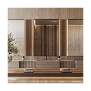 Newstar Personnalisé Mur Monté Flating Moderne Travertin Long <span class=keywords><strong>Étroit</strong></span> <span class=keywords><strong>Lavabo</strong></span> Vanité <span class=keywords><strong>Salle</strong></span> <span class=keywords><strong>De</strong></span> Bains <span class=keywords><strong>Lavabo</strong></span> À Main Avec <span class=keywords><strong>Lavabo</strong></span> Navire - Product Image 4