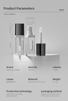 Contenant de brillant à lèvres rose de luxe, vide, en plastique, triangulaire, motif nid d'abeille, mignon, beige, 3 ml, personnalisé, vente en gros