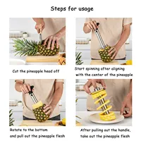 Küchen helfer Professional Easy Core Removal Edelstahl Ananas schäler Ananas Corer und Slicer Cutter