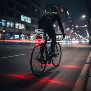 Luce Posteriore per Bicicletta Ricaricabile USB Peiyong Modello 6053, LED di Sicurezza per Guida Notturna, Montaggio su Telaio in ABS - Product Image 3