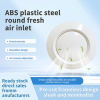 Diffuseur d'air circulaire en plastique ABS, montage au plafond, avec plaque centrale solide pour système de conduits – Vente directe usine