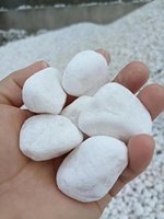 Gravier blanc neige naturel, galets de rivière
