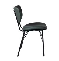 Chaise de salle à manger ergonomique en velours de style industriel du milieu du siècle, avec pieds en métal, pour l'ameublement de la maison