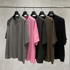 Camiseta de Manga Corta para Hombre, 310g, Teñida con Pigmentos, Lavado Vintage, Corte Batwing - Product Image 1