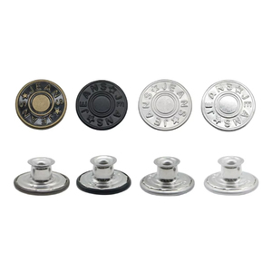 Bán buôn kim loại Chủ Đề Phụ kiện i-shaped Joker nút tròn với mô hình hình chữ nhật cho jeans áo khoác mạ kỹ thuật - Product Image 1