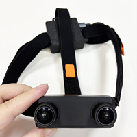 Cámara de Doble Lente con Obturador Global 1080P, Montada en la Cabeza, Sin Batería, Ojo de Pez 3D, Datos IMU Exportables para Robots e I+D de Alta Tecnología