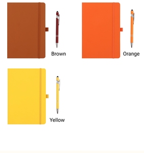 Cuaderno <span class=keywords><strong>Profesional</strong></span> Personalizado con Logotipo, A5, de Cuero PU, Color Naranja, Tapa Dura, Set de Regalo, para Oficina, Escuela, Papelería, Bolígrafo, 192 - Product Image 4